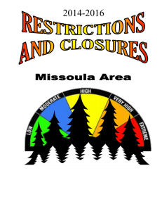 Fire Restriction and Closure Plan