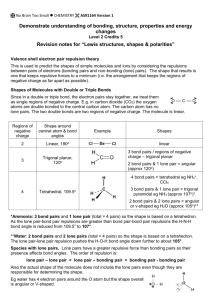 Shapes of Molecules with Double or Triple Bonds
