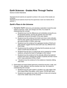 Earth Sciences - Grades Nine Through Twelve
