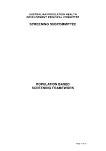 Population Based Screening Framework - Word