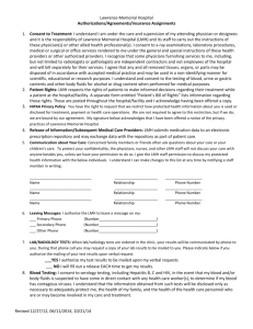 Consent Form - Lawrence Memorial Hospital
