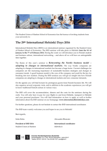 President of IHD 2016 International coordinator