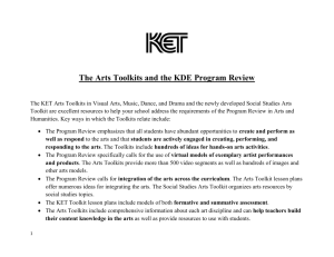 Arts Toolkits and Program ReviewNov2012