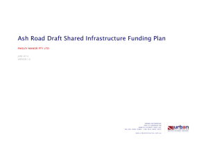 Ash Road Draft Shared Infrastructure Funding Plan