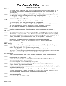 APA Checklist - UNC School of Social Work