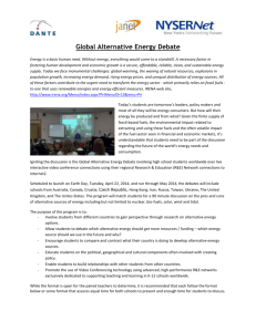Global Alternative Energy Debate - Internet K20 Initiative