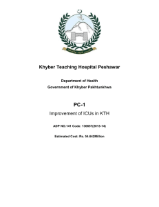 Improvement of ICUs in KTH (ADP No: 141 Code: 130657 2014-15