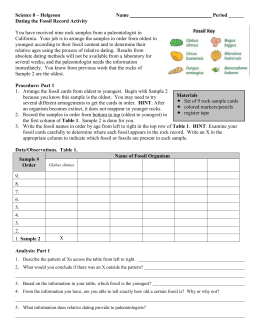 29 Dating The Fossil Record Worksheet Answers - Worksheet Resource Plans