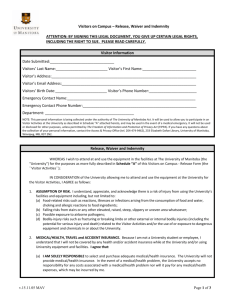 Visitors on Campus - Release Form