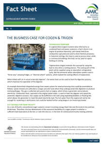 The Business Case for Cogen & Trigen
