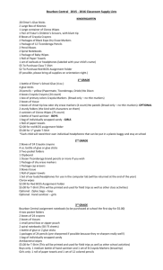 2006-2007 Classroom Supply Lists