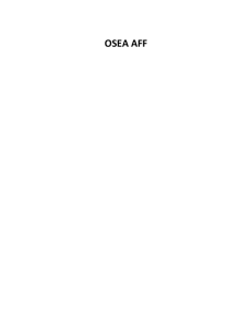 OSEA AFF - Georgetown Debate Seminar 2014