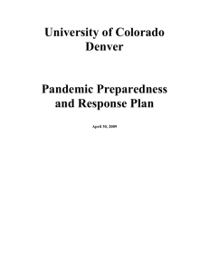 University of Colorado Denver Pandemic Preparedness and