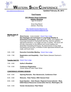 Meeting Program (Word) - Western Snow Conference
