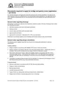 Documents required to apply for bridge and gantry crane registration