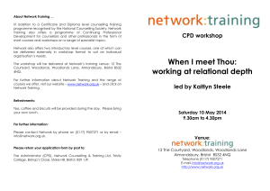 our flyer - Network Counselling