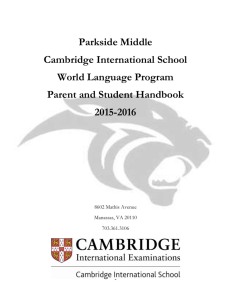 2015-2016 - Parkside Middle School