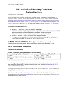 IBC Registration Form - Oregon State University