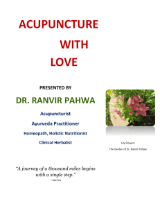 What is acupuncture? - RP`s Alternative Health Centre