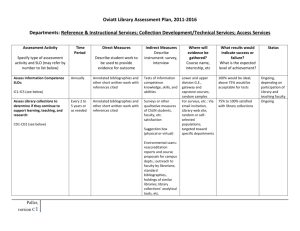 Assessment Plan, 2004-05