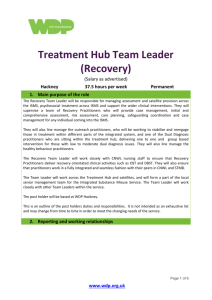 Treatment Hub Team Leader (Recovery)