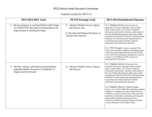 2013-2014 DEC Goal PCCD Strategic Goal