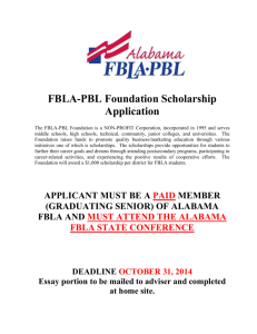FBLA - Scholarship - Foundation District