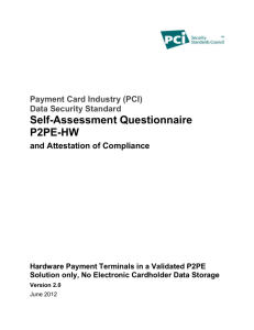 Self-Assessment Questionnaire (SAQ) t