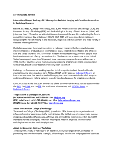 For Immediate Release International Day of Radiology 2015