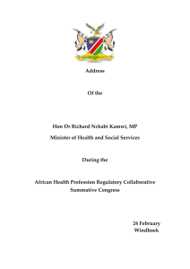 African Health Profession Regulatory Collaborative Summative