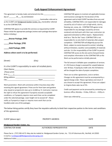 Curb Appeal Enhancement Agreement