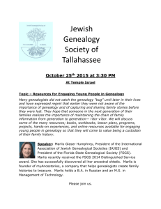Genealogy Society meeting 10-25-2015