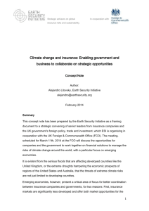 Climate change and insurance: Enabling government and business