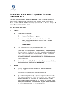 Santos Tour Down Under Competition Terms and Conditions 2014