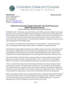 California Community Colleges Chancellor Jack Scott Announces