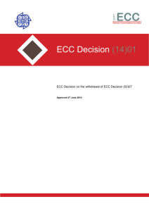 ECC Decision of 27 June 2014 on withdrawal of ECC/dec/(02)07