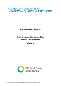 Clinical Care Standard Consultation Report: Antimicrobial