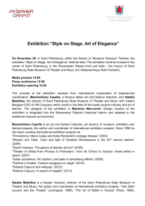 Exhibition “Style on Stage. Art of Elegance”