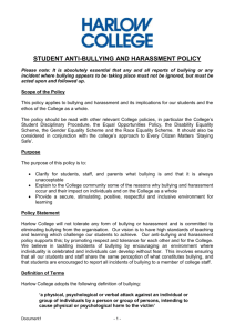 Anti-Bullying and Harassment Policy - Qube