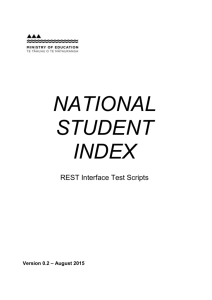 NSI REST Interface Test Scripts - Services for Tertiary Education
