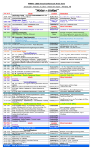 Final Conference Schedule - Manitoba Water & Wastewater