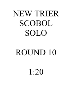 NEW TRIER SCOBOL SOLO ROUND 10 1:20 1. Interdisciplinary