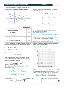 Grade 11Ac Mathematics Assignment 7 Due Date