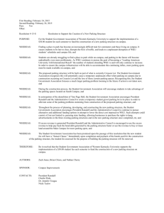 Resolution to Support the Creation of a New Parking Structure