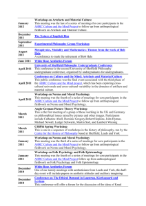 Previous workshops and conferences July 2001