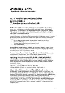 12.1 Corporate and Organizational Communication