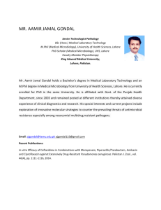 Aamir Jamal Gondal - King Edward Medical University
