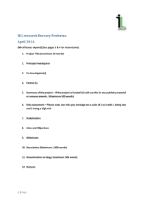 ILG research bursary proforma - instructions