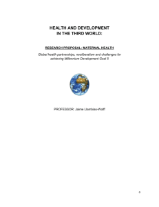 health and development in the third world