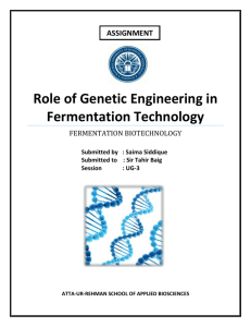 Role of Genetic Engineering in Fermentation Technology